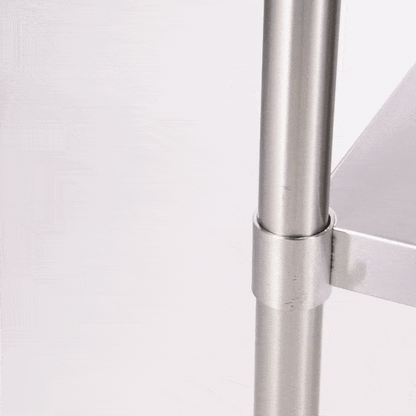 Kitchen Tek 16-Gauge 304 Stainless Steel Commercial Work Table - Medium Duty, Galvanized Legs, Undershelf - 24" x 48" - 1 count box