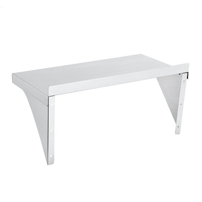 Kitchen Tek 18-Gauge 430 Stainless Steel Solid Wall Shelf - Heavy Duty - 12" x 24" - 1 count box