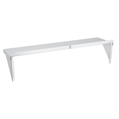 Kitchen Tek 18-Gauge 430 Stainless Steel Solid Wall Shelf - Heavy Duty - 12" x 48" - 1 count box
