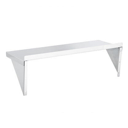 Kitchen Tek 16-Gauge 430 Stainless Steel Solid Wall Shelf - Medium Duty - 12" x 36" - 1 count box