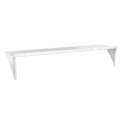 Kitchen Tek 16-Gauge 430 Stainless Steel Solid Wall Shelf - Medium Duty - 12" x 60" - 1 count box