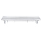 Kitchen Tek 430 Stainless Steel Wall Mounted Pot Rack - with Shelf, 4 Galvanized Hooks - 15" x 48" - 1 count box