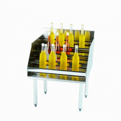 Kitchen Tek 304 Stainless Steel Liquor Display Rack - 5 Tiers, 24" - 1 count box