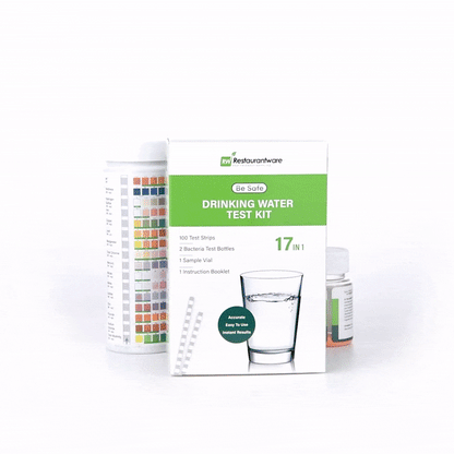 Be Safe 17-in-1 Premium Drinking Water Test Strip - Includes 2 Bacteria Tests - 100 count box