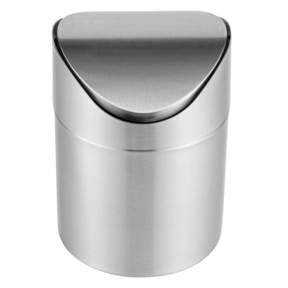 RW Clean Stainless Steel Mini Trash Can - Countertop - 4 3/4" x 4 3/4" x 7" - 1 count box