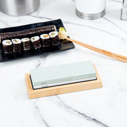 Sensei Whetstone Knife Sharpening Set - 400/1000, Non-Slip Base - 1 count box