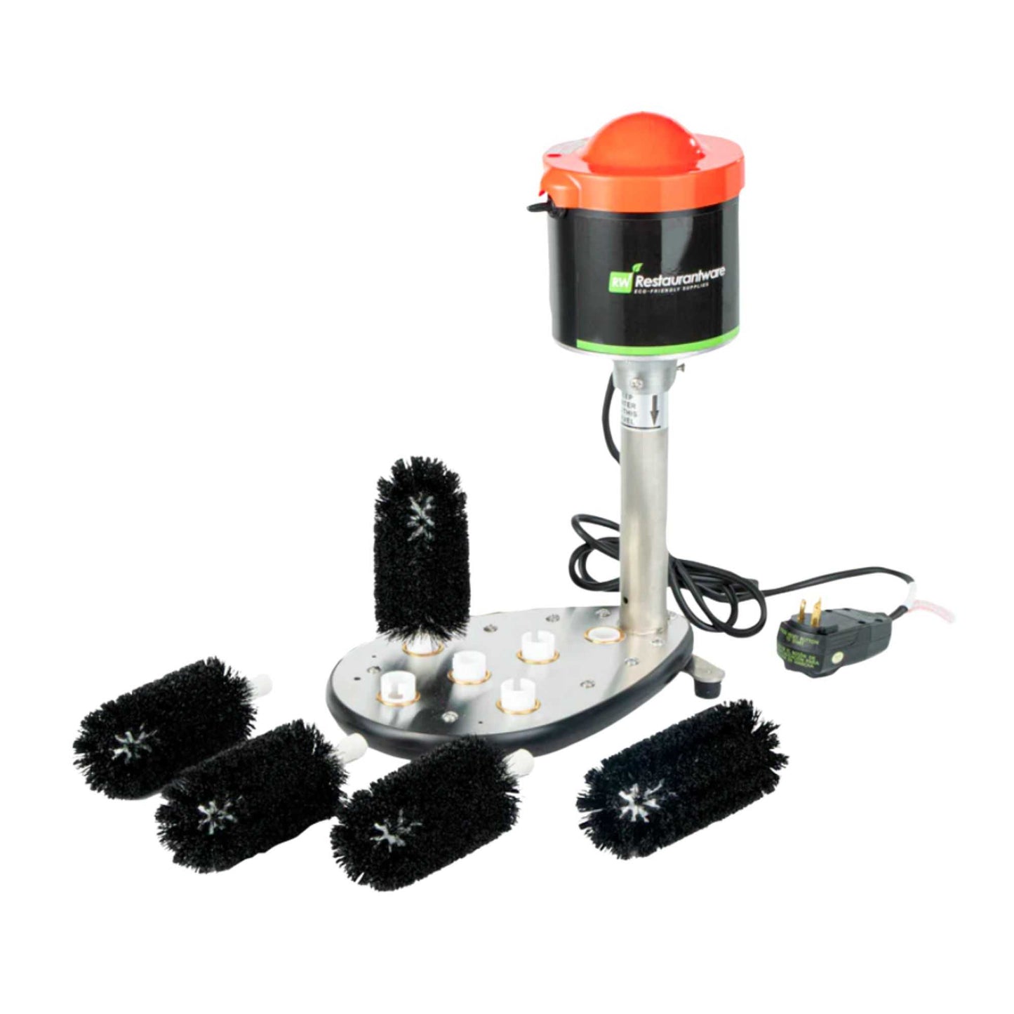Clean Tek Professional Upright 5-Brush Electric Glass Washer - Heavy Duty - 1 count box