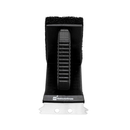 Met Lux Handheld Grill Brush / Scraper - with Scouring Pad - 4 1/2" - 1 count box
