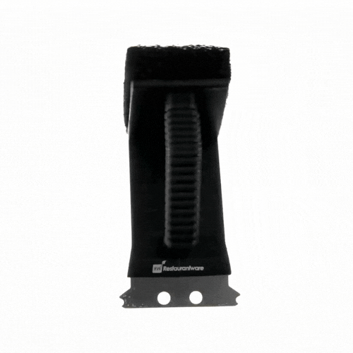 Met Lux Handheld Grill Brush / Scraper - with Scouring Pad - 4 1/2" - 1 count box