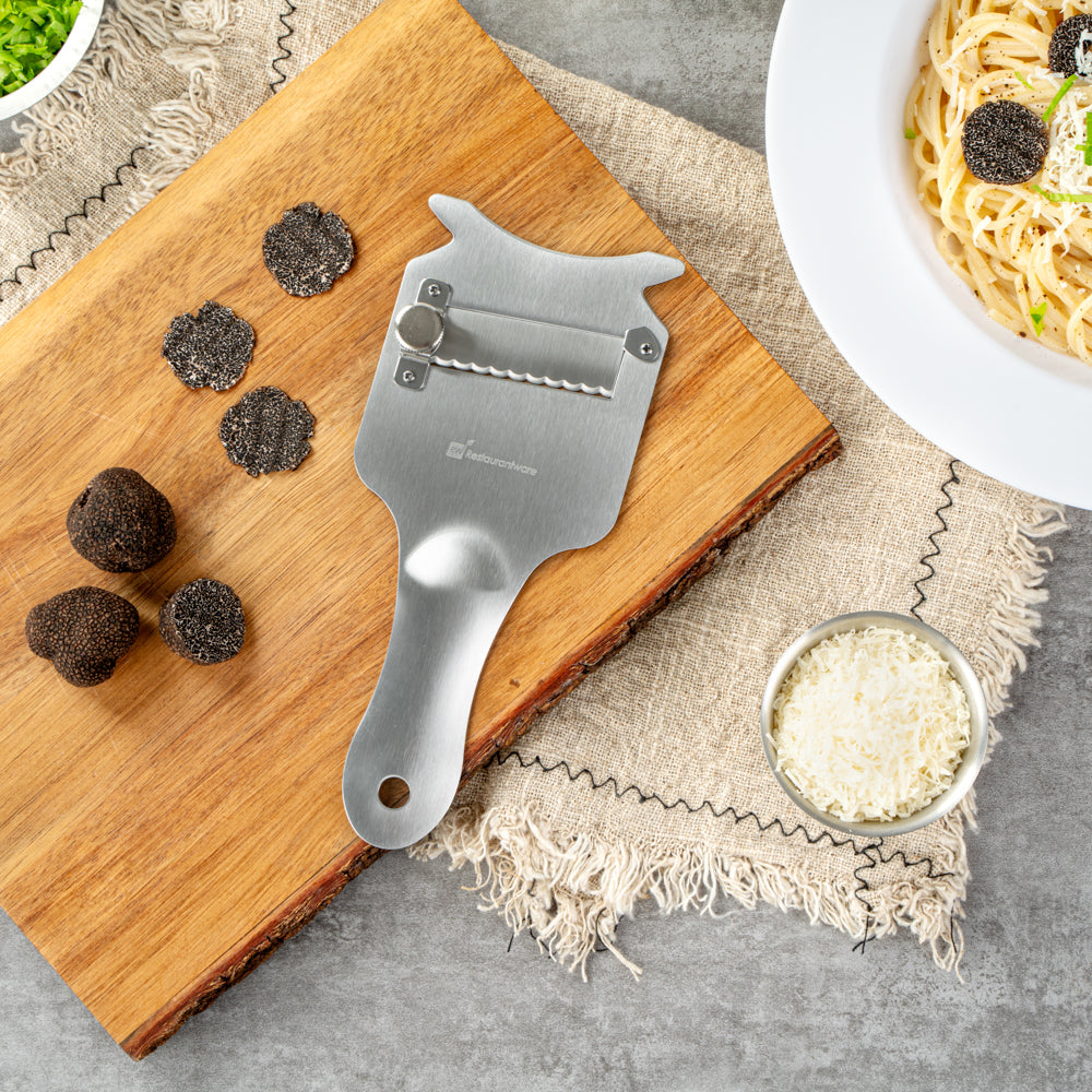 Met Lux Stainless Steel Truffle Slicer / Chocolate Shaver - 8 1/4" x 3 1/2" - 1 count box