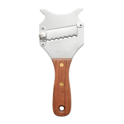 Met Lux Stainless Steel Truffle Slicer / Chocolate Shaver - with Wooden Handle - 7 1/2" x 3 1/4" - 1 count box