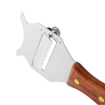 Met Lux Stainless Steel Truffle Slicer / Chocolate Shaver - with Wooden Handle - 7 1/2" x 3 1/4" - 1 count box