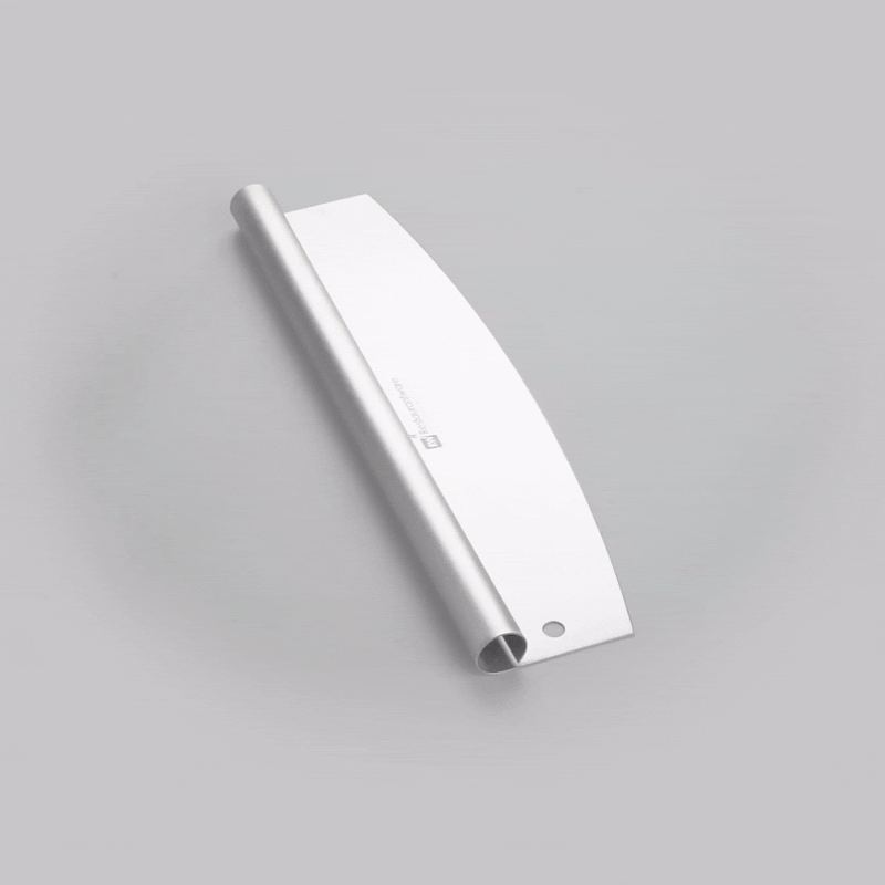Met Lux Stainless Steel Pizza Cutter / Rocker - with Cover - 13 3/4" x 3 1/2" - 1 count box