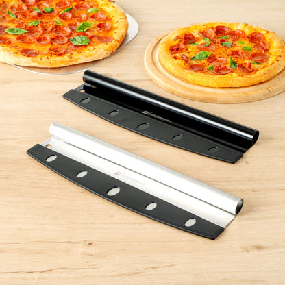 Met Lux Stainless Steel Pizza Cutter / Rocker - with Cover - 13 3/4" x 3 1/2" - 1 count box
