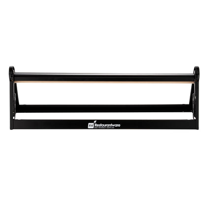 Chef 101 Black Steel Paper Cutter / Dispenser - with Serrated Blade, Fits 24" Roll - 1 count box