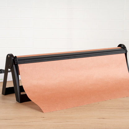 Chef 101 Black Steel Paper Cutter / Dispenser - with Serrated Blade, Fits 24" Roll - 1 count box