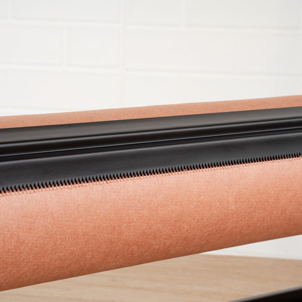 Chef 101 Black Steel Paper Cutter / Dispenser - with Serrated Blade, Fits 24" Roll - 1 count box