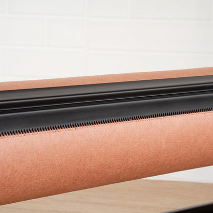 Chef 101 Black Steel Paper Cutter / Dispenser - with Serrated Blade, Fits 24" Roll - 1 count box