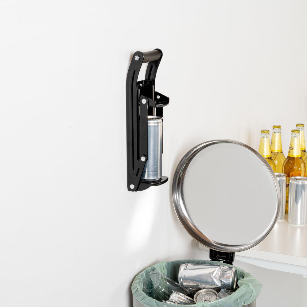 Met Lux Black Metal Can Crusher - for 12 / 16 oz Cans, Wall Mount - 1 count box