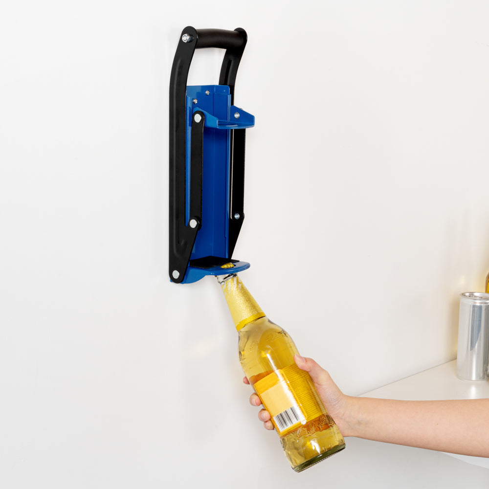 Met Lux Blue Metal Can Crusher - for 12 / 16 oz Cans, Wall Mount - 1 count box
