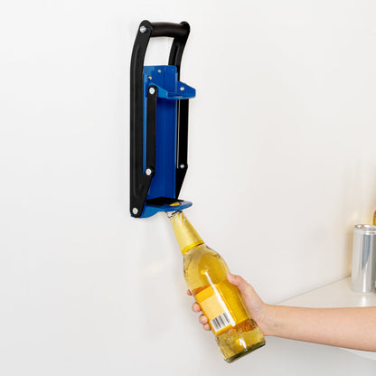 Met Lux Blue Metal Can Crusher - for 12 / 16 oz Cans, Wall Mount - 1 count box