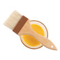 Pastry Tek Natural Wood 3" Wide Pastry / Basting Brush - with Boar Bristles - 9 1/2" - 1 count box