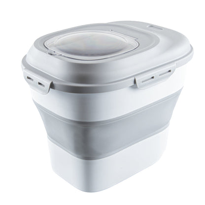 Chef 101 Gray Plastic Collapsible Storage Container - 17 3/4" x 13" x 14 3/4" - 1 count box