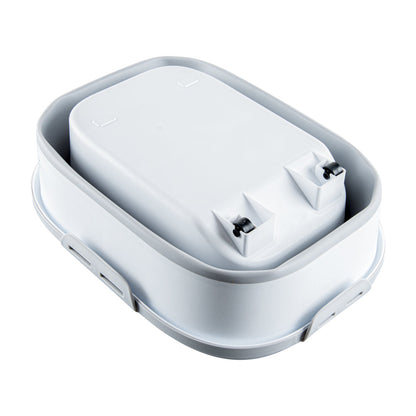 Chef 101 Gray Plastic Collapsible Storage Container - 17 3/4" x 13" x 14 3/4" - 1 count box