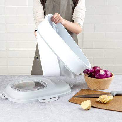 Chef 101 Gray Plastic Collapsible Storage Container - 17 3/4" x 13" x 14 3/4" - 1 count box