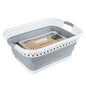 Chef 101 Gray Plastic Collapsible Storage Container - 21" x 15 1/2" x 8 3/4" - 1 count box