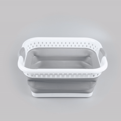 Chef 101 Gray Plastic Collapsible Storage Container - 21" x 15 1/2" x 8 3/4" - 1 count box