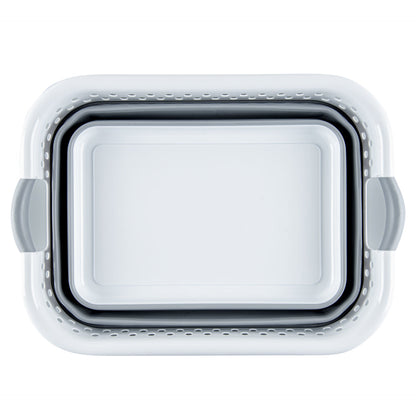 Chef 101 Gray Plastic Collapsible Storage Container - 21" x 15 1/2" x 8 3/4" - 1 count box