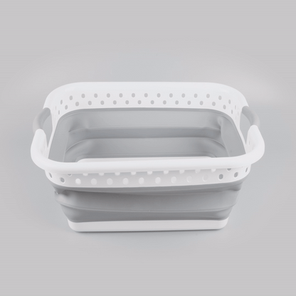 Chef 101 Gray Plastic Collapsible Storage Container - 24" x 17 1/4" x 9 3/4" - 1 count box
