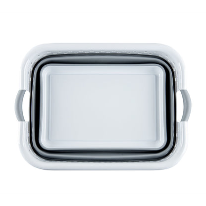 Chef 101 Gray Plastic Collapsible Storage Container - 24" x 17 1/4" x 9 3/4" - 1 count box