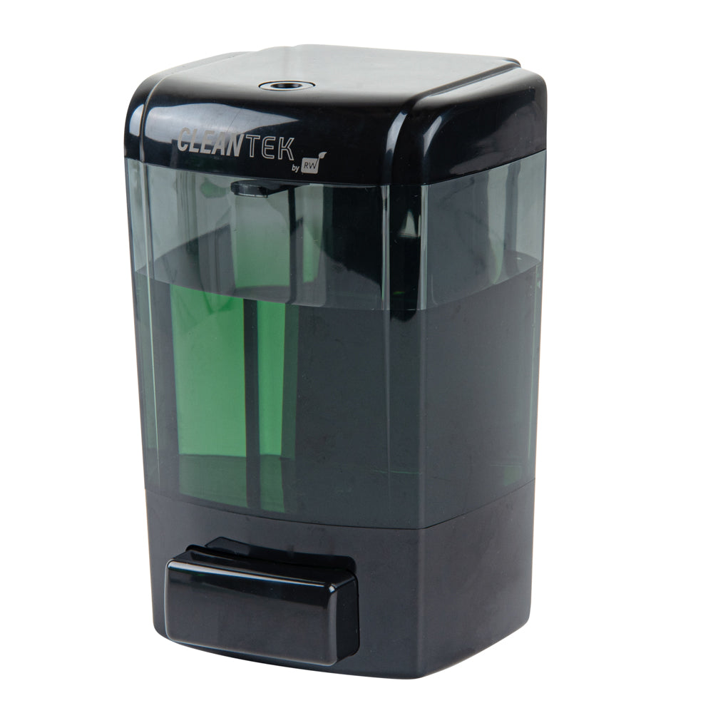 Clean Tek Professional 24 oz Black Manual Soap Dispenser - for Gel or Liquid Soap - 1 count box