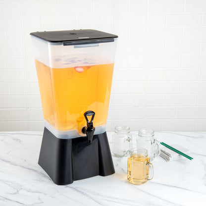 Bev Tek 5 gal Black Beverage Dispenser - 12 1/2" x 11" x 22" - 1 count box