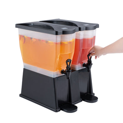 Bev Tek 6 gal Black Double Beverage Dispenser - 16" x 16" x 21" - 1 count box