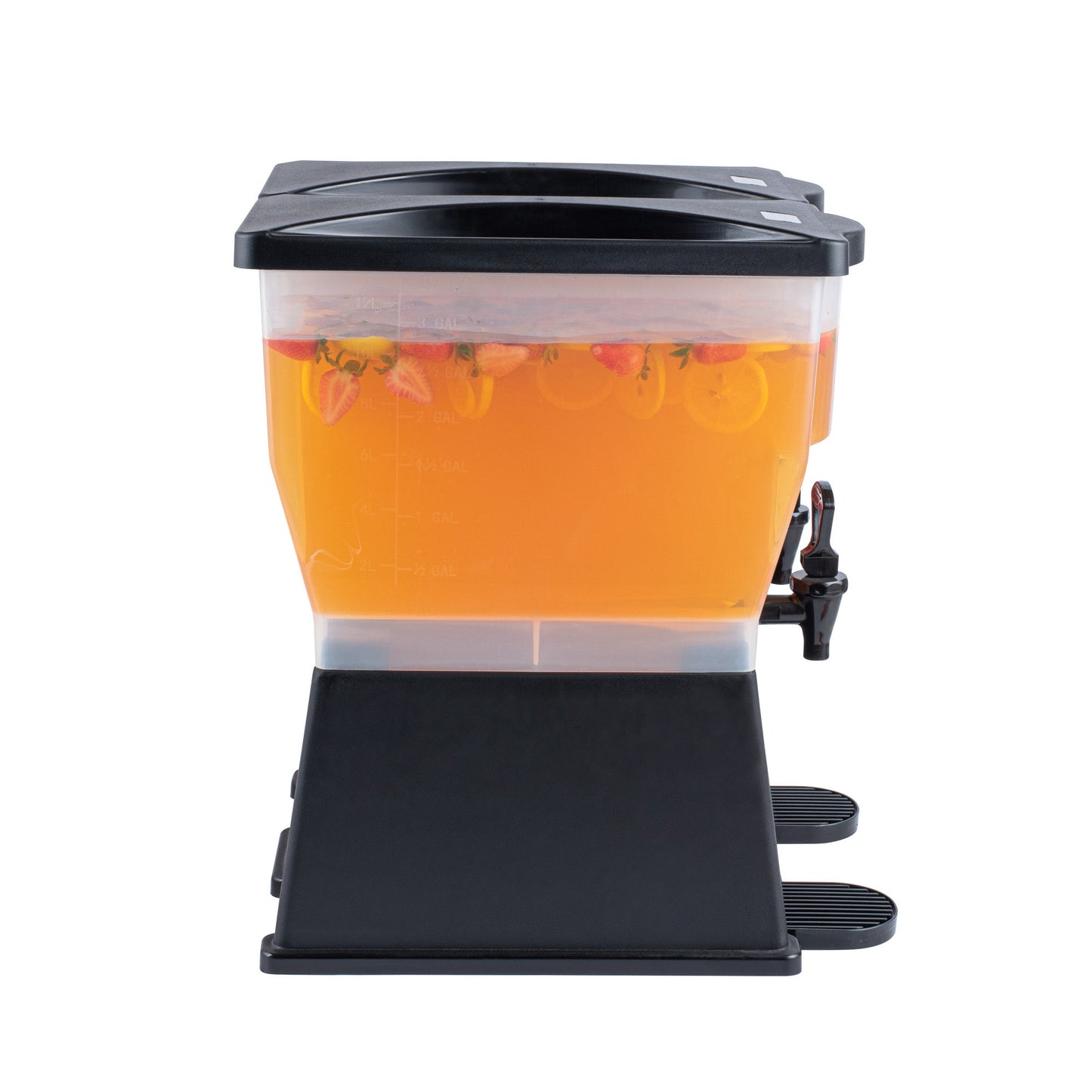 Bev Tek 6 gal Black Double Beverage Dispenser - 16" x 16" x 21" - 1 count box