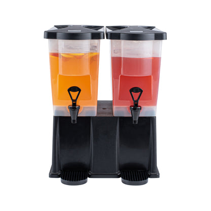 Bev Tek 6 gal Black Double Beverage Dispenser - 16" x 16" x 21" - 1 count box