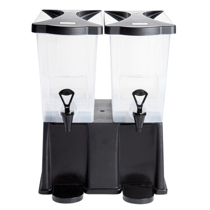 Bev Tek 6 gal Black Double Beverage Dispenser - 16" x 16" x 21" - 1 count box