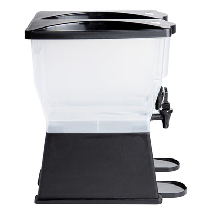 Bev Tek 6 gal Black Double Beverage Dispenser - 16" x 16" x 21" - 1 count box