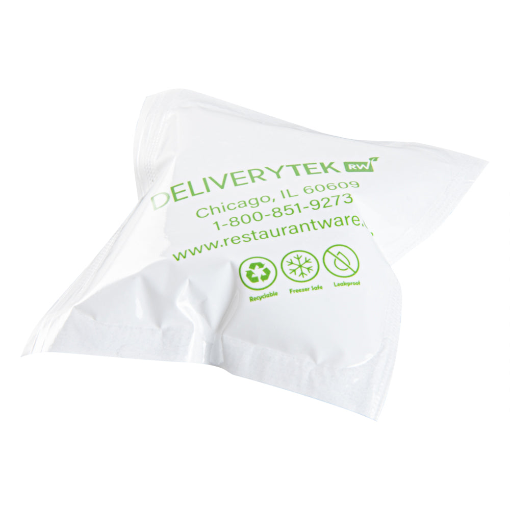 Delivery Tek Plastic Shipping Ice Pack - 2 3/4" x 2 1/2" - 100 count box