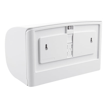Clean Tek Professional White Plastic Standard Toilet Paper Dispenser - Double Roll - 10 1/2" x 6 1/4" x 6 1/4" - 1 count box