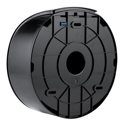 Clean Tek Professional Black Plastic Toilet Paper Dispenser - 11 1/2" x 5 1/4" x 11 3/4" - 1 count box