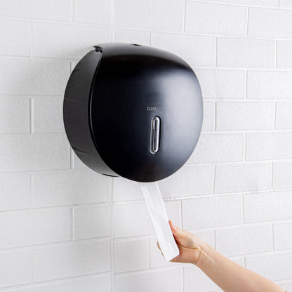 Clean Tek Professional Black Plastic Toilet Paper Dispenser - 11 1/2" x 5 1/4" x 11 3/4" - 1 count box