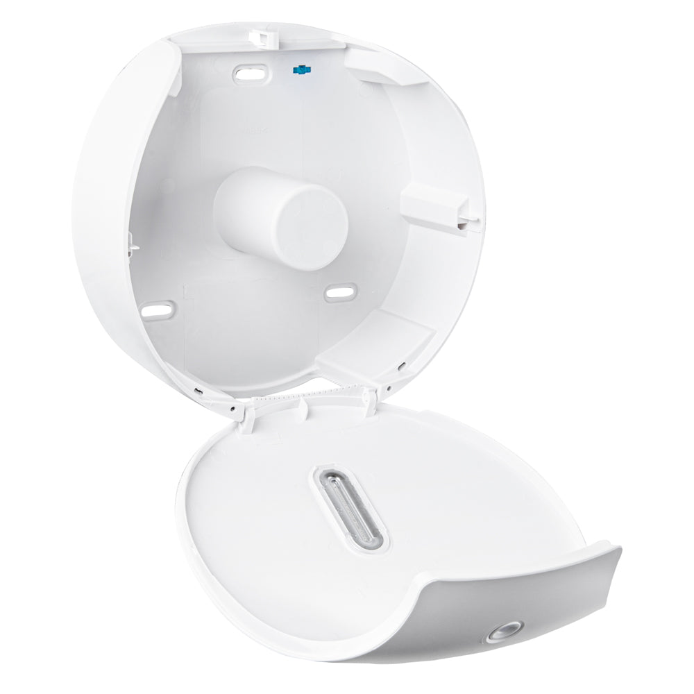 Clean Tek Professional White Plastic Toilet Paper Dispenser - 11 1/2" x 5 1/4" x 11 3/4" - 1 count box