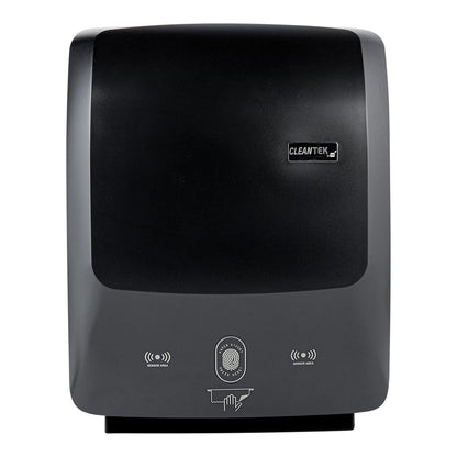 Clean Tek Professional Black Plastic 8" Automatic Paper Towel Roll Dispenser - 12" x 8 3/4" x 15 1/2" - 1 count box