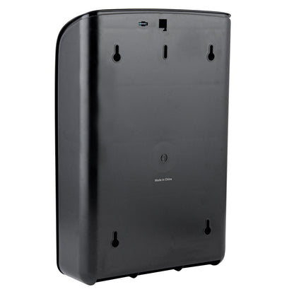 Clean Tek Professional Black Plastic C-Fold / M-Fold Paper Towel Dispenser - 10 3/4" x 4 1/4" x 16 3/4" - 1 count box