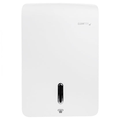 Clean Tek Professional White Plastic C-Fold / M-Fold Paper Towel Dispenser - 10 3/4" x 4 1/4" x 16 3/4" - 1 count box
