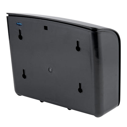 Clean Tek Professional Black Plastic M-Fold Paper Towel Dispenser - 10 3/4" x 3 1/2" x 8 3/4" - 1 count box